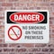 Signmission No Smoking On These Premises Danger Sign, Plastic, 10in W x 7in L, 2PK OS-2PACK-DS-P-710-L-1474 - alternate 7